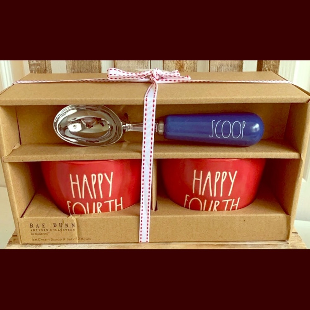 Rae Dunn July 4th Ice Cream Set